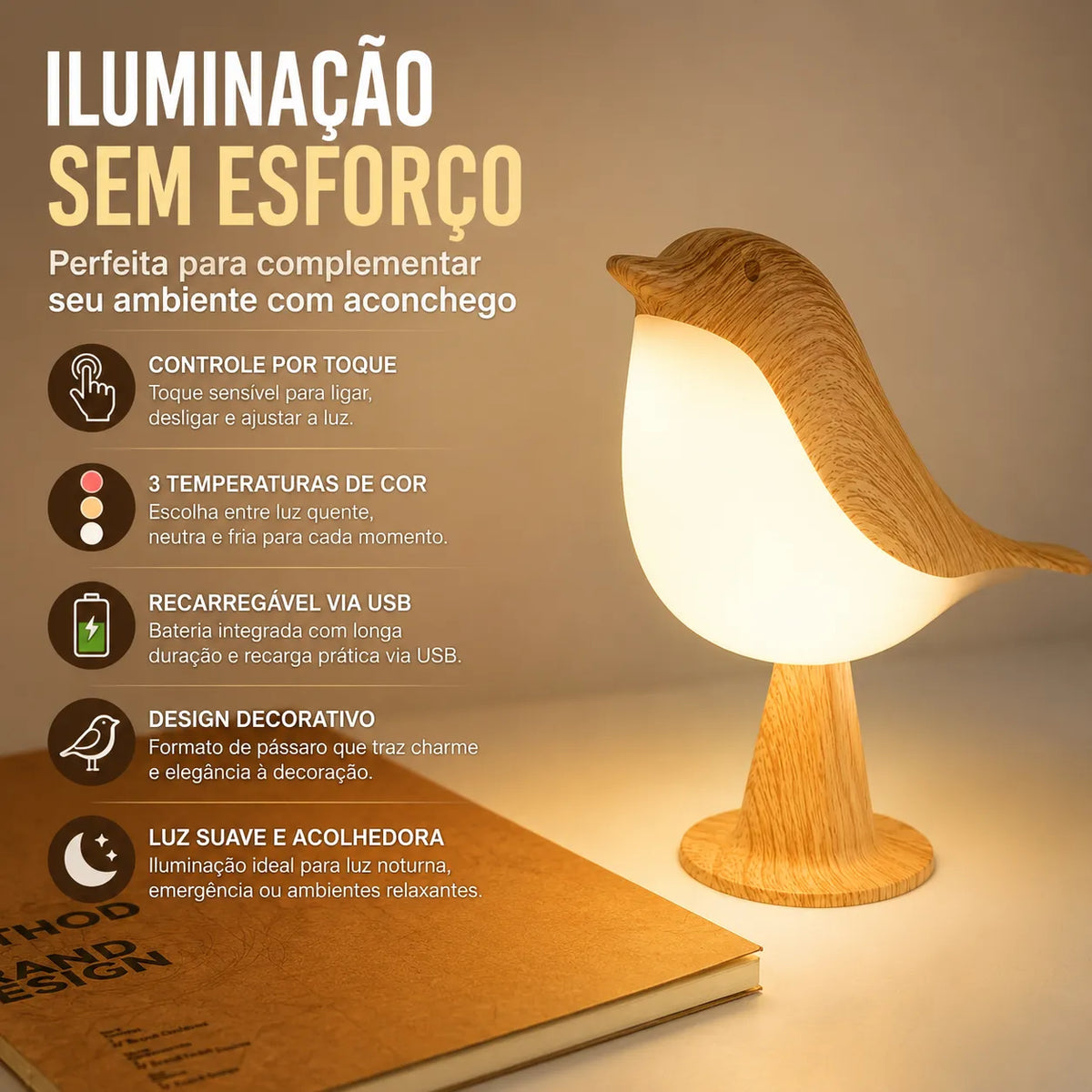Luminaria_de_Mesa_Birdie_LED_Recarregavel