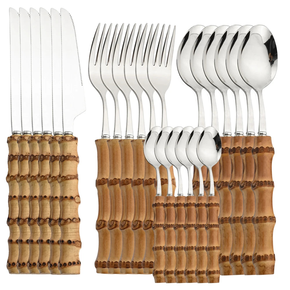 Conjunto 24 Peças Bambu Chic