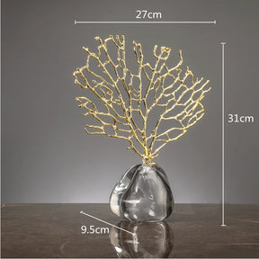 Escultura_Coral_Lux_em_Cristal_Dourado