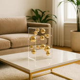 Escultura_de_Acrilico_com_Esferas_Douradas_Belo_Morar