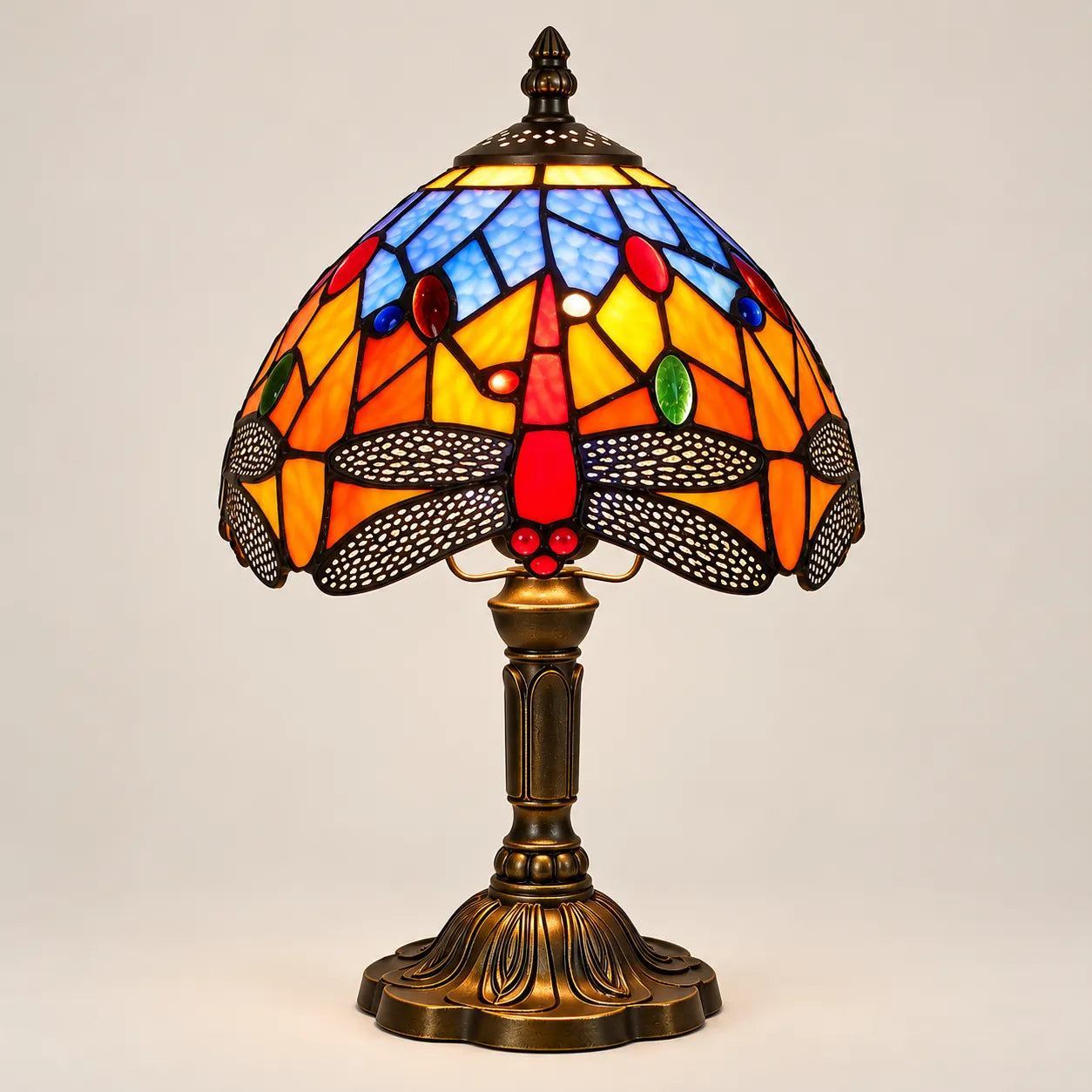 Luminaria_de_Mesa_Abajur_Tiffany_Libelula_Vitral_Classico