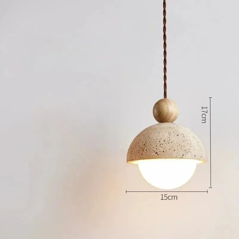 Pendente_Aura_Pedra_Natural_Travertino_e_Madeira_LED_Bivolt