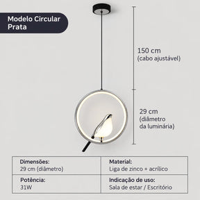 Pendente_LED_Passaro_Lumina_Design_Moderno