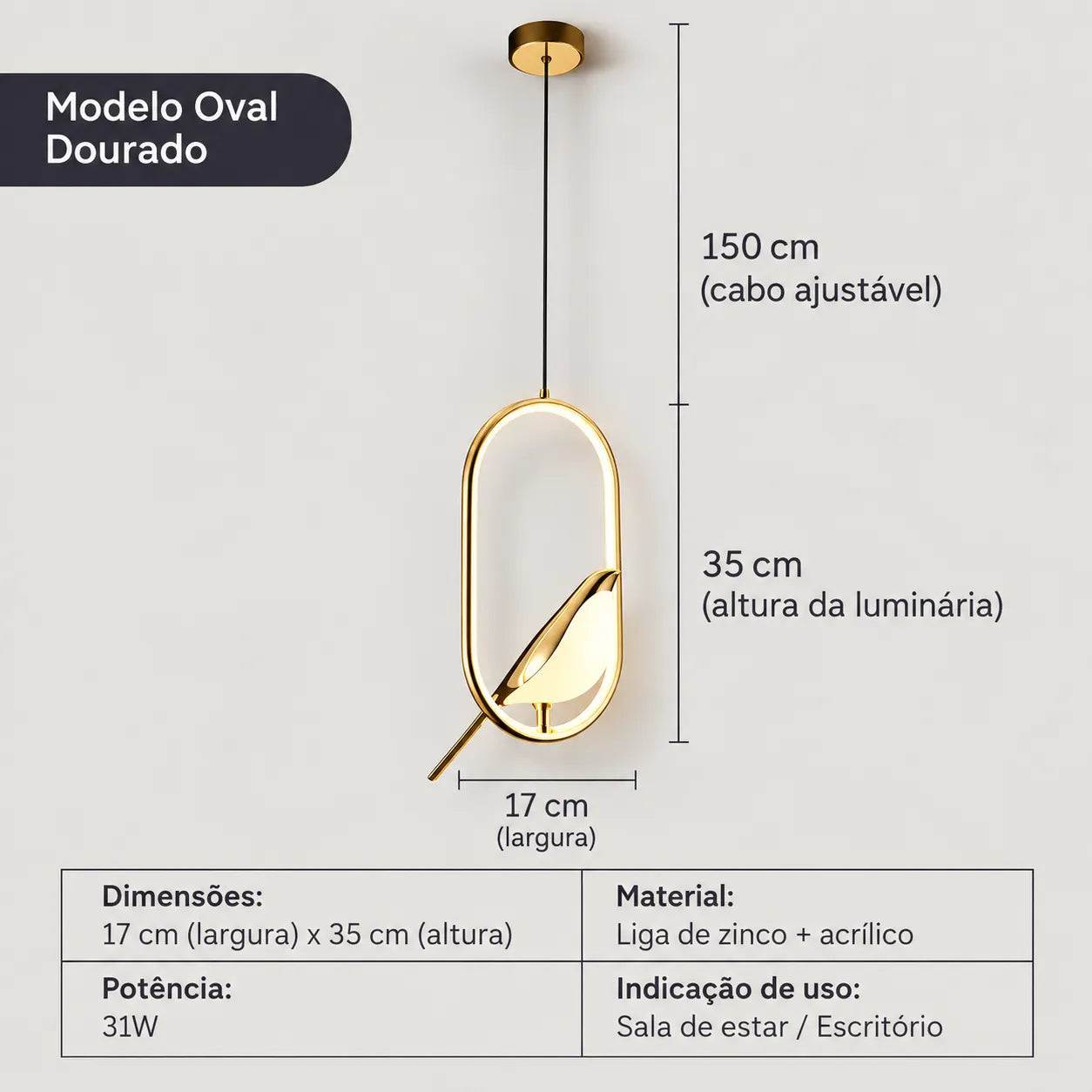 Pendente_LED_Passaro_Lumina_Design_Moderno