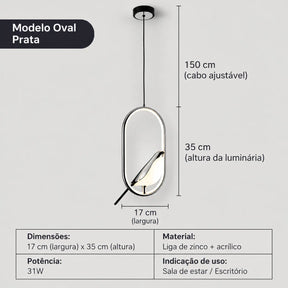 Pendente_LED_Passaro_Lumina_Design_Moderno