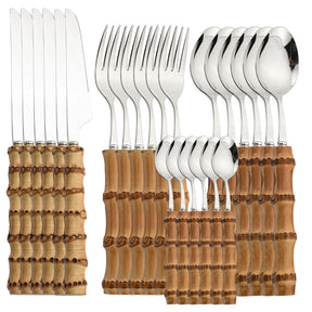 Conjunto 24 Peças Bambu Chic